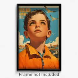 Brazilian Movie Poster - Boy Feeling Love, Heavenly Orange Jacket (Art Print)