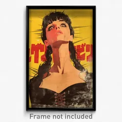Spanish Movie Poster - Girl Feeling Exasperated, Grizzled Black Corset (Print)