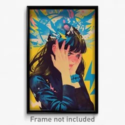 Icelandic Movie Poster - Woman Feeling Hatred, Vivid Blue Scrunchie (Art Print)