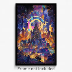 Movie Art Poster - Ample Friary (Psychedelic Trippy Retro Cartoon Film Print)