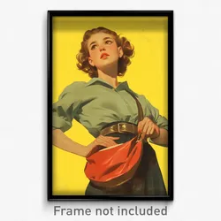 German Movie Poster - Girl Feeling Restlessness, Whimsical Fanny Pack (Print)