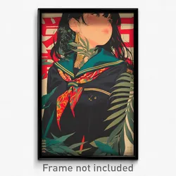 Chinese Movie Poster - Woman Feeling Self Critical. Green Sailor Collar
