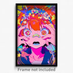 Anime Art Poster - Boy Feeling Restlessness, Feminine Orange Hairband (Print)
