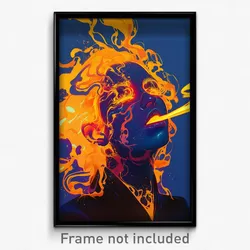 Russian Movie Poster - Sparkling Fire (Russia Psychedelic Art Retro Film Print)