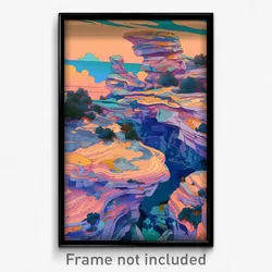 Art Poster - Muted Inlet (Psychedelic Trippy Weird 11x17 Print)