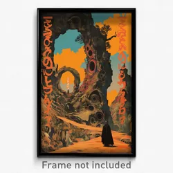 German Movie Poster - Rectangular Cliff (Germany Retro Film Art Print)