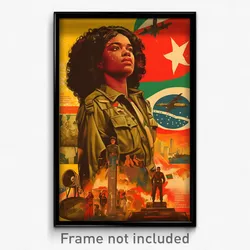 Brazilian Movie Poster - Girl Feeling Self Motivated, Old Military Jacket