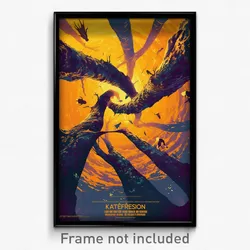 French Movie Poster - Flying Falls (France Psychedelic Art Retro Film Print)
