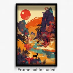 Spanish Movie Poster - Gorgeous Canyon (Spain Psychedelic Art Retro Film Print)