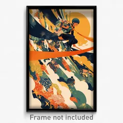 Vietnamese Movie Poster - Boy Feeling Happiness, Zigzag Orange Ribbon (Print)