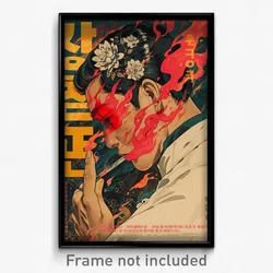 Korean Movie Poster - Man Feeling Brooding, Artistic Hair Flower (Art Print)