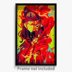 Art Poster - Girl Feeling Spite Wearing Beautiful Red Hoodie (Print)
