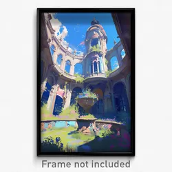 Art Poster - Abandoned Belvedere (Psychedelic Trippy Weird 11x17 Cartoon Print)