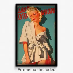 German Movie Poster - Girl Feeling Bitter, Classic White Robe (Art Print)