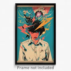 Greek Movie Poster - Man Feeling Doubt, Complex White (Greece Film Art Print)