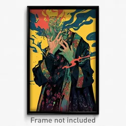 Anime Art Poster - Man Feeling Insulted Wearing Grand Layered Clothes (Print)