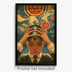 Hebrew Movie Poster - Boy Feeling Resignation, Glass Headband (Israel Art Print)