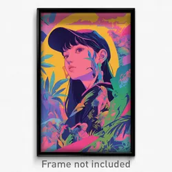 Indonesian Movie Poster - Girl Feeling Modesty, Black Baseball Cap (Art Print)