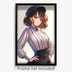 Art Poster - Woman Feeling Assertive Wearing Notable Clothes Lift (Art Print)