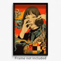 German Movie Poster - Girl Feeling Annoyed, Curvy Two Tone Jacket (Art Print)