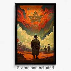 Hebrew Movie Poster - Conventional Cavern (Israel Retro Film Art Print)
