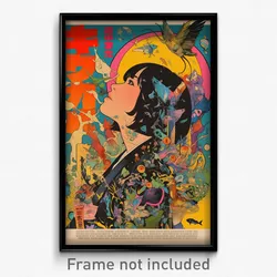 Japanese Movie Poster - Cold Labor Day (Japan Psychedelic Art Retro Film Print)
