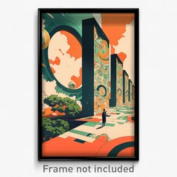 Movie Art Poster - Striking Aisle (Psychedelic Trippy Retro Cartoon Film Print)