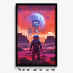 Movie Art Poster - Worldly Mars (Psychedelic Trippy Retro Cartoon Film Print)