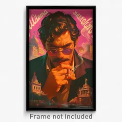 Mexican Movie Poster - Man Feeling Troubled, Impeccable Pink Choker (Art Print)