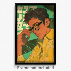 Indonesian Movie Poster - Man Feeling Acceptance, Green Black Framed Eyewear