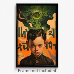 Hebrew Movie Poster - Boy Feeling Undermined, Flamboyant Green Sleeves (Print)