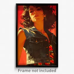 Mexican Movie Poster - Woman Feeling Indignant, Delightful Cropped Vest (Print)
