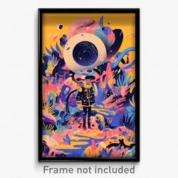 Movie Art Poster - Spotless Taco (Psychedelic Trippy Retro Cartoon Film Print)