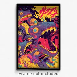 Greek Movie Poster - Monstrous Gallery (Greece Psychedelic Art Retro Film Print)