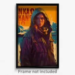 Icelandic Movie Poster - Woman Feeling Cowardly, Well Worn Purple Jacket (Print)