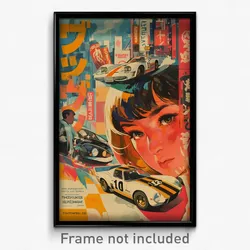 Thai Movie Poster - Colorless Racetrack (Thailand Retro Film Art Print)