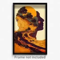 Spanish Movie Poster - Wire Frame Glitchy Petroglyphs (Spain Film Art Print)