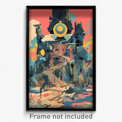 Greek Movie Poster - Unkempt Wetland (Greece Psychedelic Art Retro Film Print)