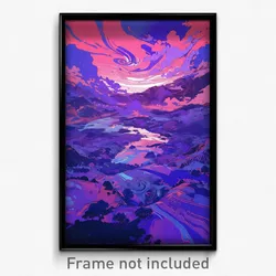 Art Poster - Purple Vale (Psychedelic Trippy Weird 11x17 Print)