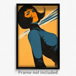 Icelandic Movie Poster - Woman Feeling Rash, Well Made Blue Bodysuit (Art Print)