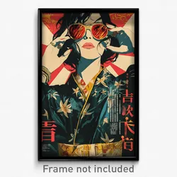 Chinese Movie Poster - Woman Feeling Discombobulated, Jagged Side Tie Shirt