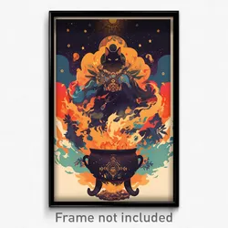 Hebrew Movie Poster - Peaceful Stove (Israel Psychedelic Art Retro Film Print)