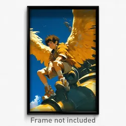 Movie Art Poster - Boy Feeling Dominant, Golden Yellow Wings (Retro Film Print)