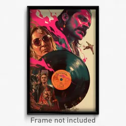 Bollywood Movie Poster - Little Vinyl Record (India Retro Hindi Film Art Print)