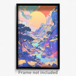 Art Poster - Mountainous Kennel (Psychedelic Trippy Weird 11x17 Print)
