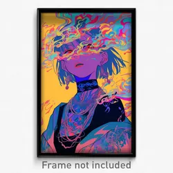Anime Art Poster - Woman Feeling Self Pity Wearing Humble Necklace (Print)