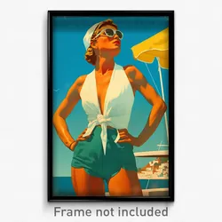 Greek Movie Poster - Woman Feeling Aversion, Cheery Bike Shorts (Art Print)