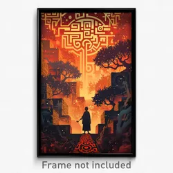 Thai Movie Poster - Simplistic Labyrinth (Thailand Retro Film Art Print)