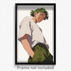 Anime Art Poster - Man Feeling Dread Wearing Mellow Green Pants (Print)