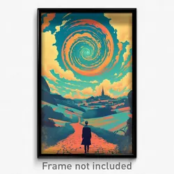 German Movie Poster - Miniature Path (Germany Psychedelic Art Retro Film Print)